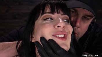 Preview 3 of New Romance Forced - Chained small tits alt slave tormented