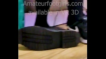 Preview 1 of Tern Xnxx Hd - Stinky nylons wiht hole stinky boots and airs her dirty black nylon wiht hole feet stinky feet nylon