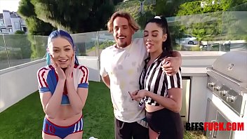 Preview 2 of Viol La Scoala - Teen Best Friends Scoring For Captain- BFFS GANGBANG