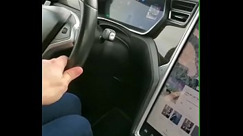 Preview 3 of Kannada Sixxxxxxxx Videos - TEEN TAKES CUM SHOT IN MOUTH WHILE DRIVING A TESLA