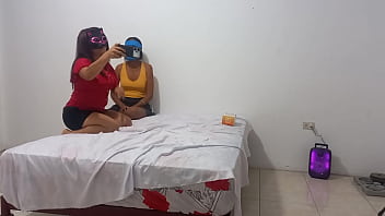 Preview 1 of Femdom Empire Foot Worship - SHE WATCHED ME WHILE I GIVEN HER A BLOWJOB!! MY FRIEND WANTED TO LEARN HOW TO GIVE A BLOWJOB WITH SALIVA AND I GAVE HER A LESSON WITH THE HELP OF MY BOYFRIEND