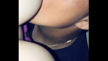 Preview 2 of Mature Wife Bbc Dp - Boyfriend sucking girlfriends titties in laundry mat