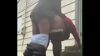 Preview 2 of New 5 - FUCKING BBW OUTSIDE IN THE COLD IN MY BACKYARD