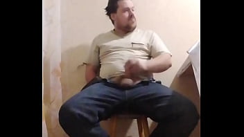 Preview 3 of Dehati Mall Xxxvideo - A fat gay man sat down on a chair to masturbate his little cock