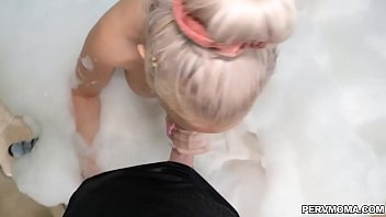 Preview 3 of Publicagent Im Lolly From Rusia - Horny milf Brook Page vibing her clit in the bathtub and her stepdson gives her the real dick