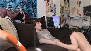 Preview 2 of Dad Daughter Xnxx Mom Help Me - Black haired teen creampied on real homemade