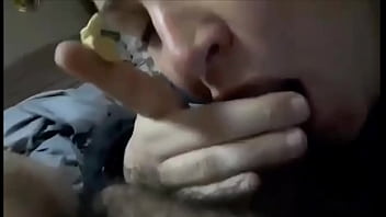 Preview 4 of Anna Myles Nipple In The Door - White bbw sucking small shrimp dick