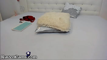 Preview 1 of Scool Spy Bath - Beautiful Young Brunette Rubs Oil on Her Tits