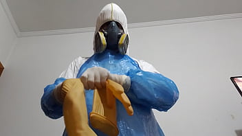 Preview 1 of Pennyhd Porn - Handjob with glove,  rubber boot and mask
