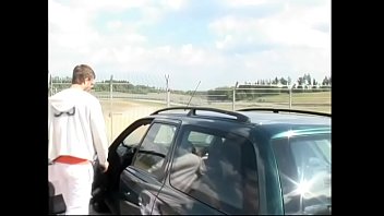 Preview 1 of School Sex In Bud - Athletically built four-eyes proposed young blonde curvacious cutie  Barbora to go for a drive to nearest forest to have some fun
