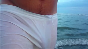 Preview 3 of Chav Teen Lingerie - See Through Shorts at the Beach 2
