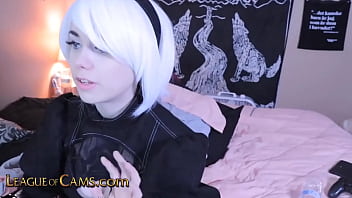 Preview 2 of Indian Teen Handjobs - Sexy Pale Thicc Cosplayer Teen Strips on Cam