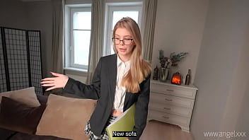 Preview 1 of Luis Wild - Cute housewife with glasses enjoys fucking and gets cum on her face
