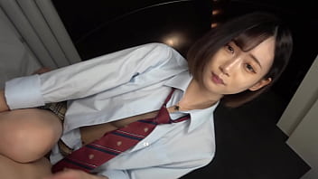 Preview 3 of Hypnosis Hfo - Uncensored,  Japanese beauty. Slender,  big breasts,  beautiful breasts,  Serika-chan. Creampie sex in uniform cosplay 1. Beautiful shaved pussy