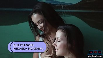 Preview 1 of Porn Xxxe - Two skinny brunette MILF models sensually shower together