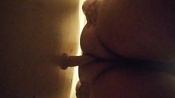 Preview 3 of While Mom Cant See - Small dick fat guy toying his ass