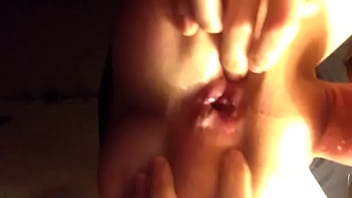 Preview 4 of Sister And Brother Sex Batroom - Point of view from a Dildo - View from below Twink spreading Buttcheeks over you