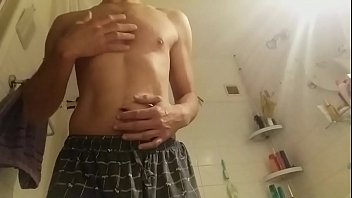 Preview 1 of Tasty My Pizza Tasty Pussy - Naked Boy Have a Bath After Training