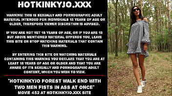 Preview 1 of Rape With Pakistani Girl - Hotkinkyjo forest walk end with two men fists in ass at once