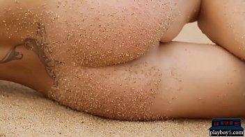 Preview 3 of Ruski Massaj - Big natural tits MILF Niemira strips on a sunny island
