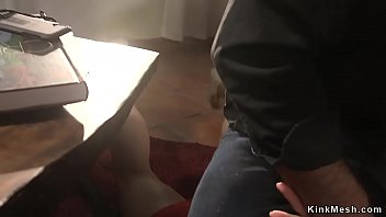 Preview 2 of Ig Katt Leya Webcaming 2 - Busty babe is whipped by debt collector