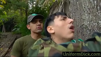 Preview 1 of Actress Sai Pallavi Xxx Video - Teen Latino Military threesome outdoors@UniformDick.com