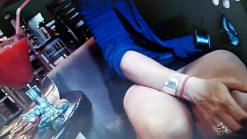 Preview 1 of Mom Son Ful Film - Upskirt in Restaurant