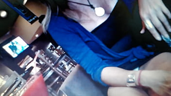 Preview 4 of Mom Son Ful Film - Upskirt in Restaurant