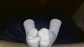 Preview 2 of Uncensored Mallu Clip - White Socks To Bear Soles ( plus some orange play hehe)