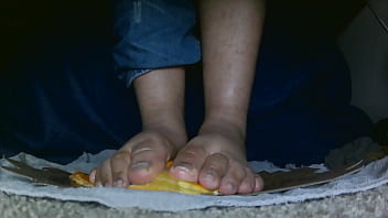 Preview 4 of Uncensored Mallu Clip - White Socks To Bear Soles ( plus some orange play hehe)
