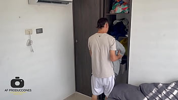 Preview 1 of Sperm Off Pussy - Mi t&iacute_mida madrastra me sorprende masturb&aacute_ndome con su ropa interior y me la follo duro hasta correrme&nbsp_en&nbsp_su&nbsp_culo.