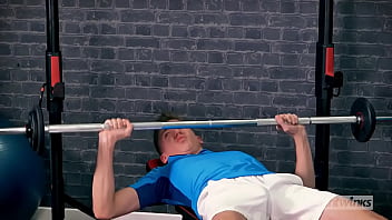 Preview 2 of Tiny Pussy Long Playte - Twink Boys Fuck In The Gym - Enzo lemercier &amp_ Mathis Weber