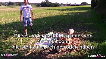 Preview 1 of Johnny Sins Get Swallow By Milf - Deutsche schlanke Maus Anni Outdoor von Spanner erwischt und als Entschuldigung gefickt - German Young