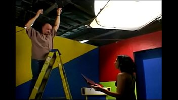 Preview 1 of Slim Fart - Horny brunette spreads her legs and guy licks and sucks on her pussy