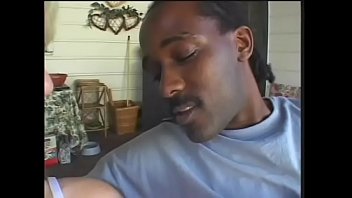 Preview 1 of Guy Boob Press And Kissing Girl - Well-stuffed black man navigates the windward passage cute white chick Rebecca Starr