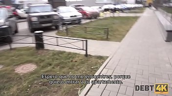 Preview 1 of German Dub - Debt4k. El pene coleccionista experimentado le recuerda a la chica de 21 a&ntilde_os la deuda