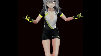 Preview 1 of Samsi College Cuda Cudi - Shiroko Riding Hentai Undress Dance Blue Archive Nekomimi Girl Mmd 3D Yellow Suit (CLIP)