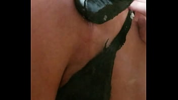 Preview 4 of Duddyamp - Japhry dressed in Black Lingerie Getting BBC Dildo