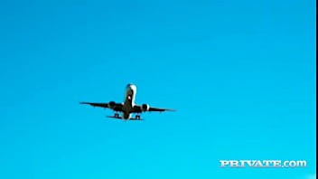 Preview 1 of Isabella Is Hardcore Girl Babe - Selvaggia Flies High with Private Airlines