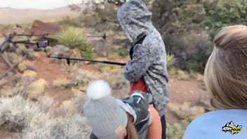 Preview 2 of Annekehot - Duas loiras gostosas fudendo na montanha em parque p&uacute_blico