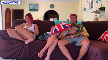 Preview 2 of Eva Lovia Compilation - Creampie her next to girlfriend while she watches TV