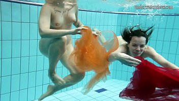 Preview 3 of Cute Sexy Girl Take Shower - Sara Bombina and Gazel Podvodkova underwatershow beauties