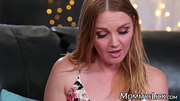 Preview 1 of My Mom Fuck My Boss - Teen having forbidden lesbian affair with her stepmom
