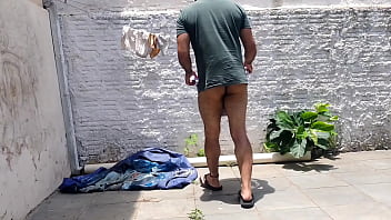 Preview 4 of Caczh Street - taking care of my dirty laundry,  without the bottoms,  waiting for you to catch me right