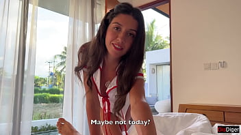 Preview 1 of Lada Mom - Sex Wife in Nurse Costume Seduces Me and I Fuck Her Hard and Cum Inside