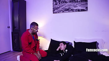 Preview 1 of Leg Shaking Orgasm Ebony - Spirits Guide Me Into Step Son&#039_s Hole