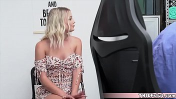 Preview 1 of Eri Kazuki - Petite blonde shoplifter teen rough fucked by mall cop