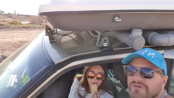 Preview 2 of Terra Cok - Public pissing Teen gives risky blowjob on camping to her boyfriend