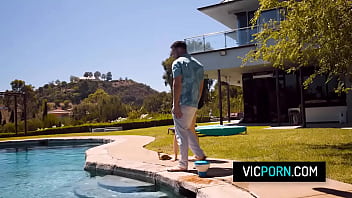Preview 1 of Pj Gaping - Busty milf Lexi Luna fucks outdoors with the pool guy