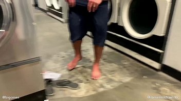 Preview 4 of Arab Qay - Super Star Michael Roman &amp_ Big C Epic After Hours Laundromat Fuck